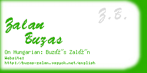 zalan buzas business card